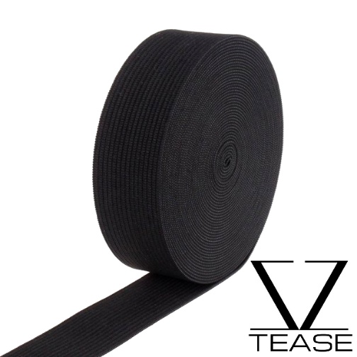 Black 1.5 inch Knit Elastic