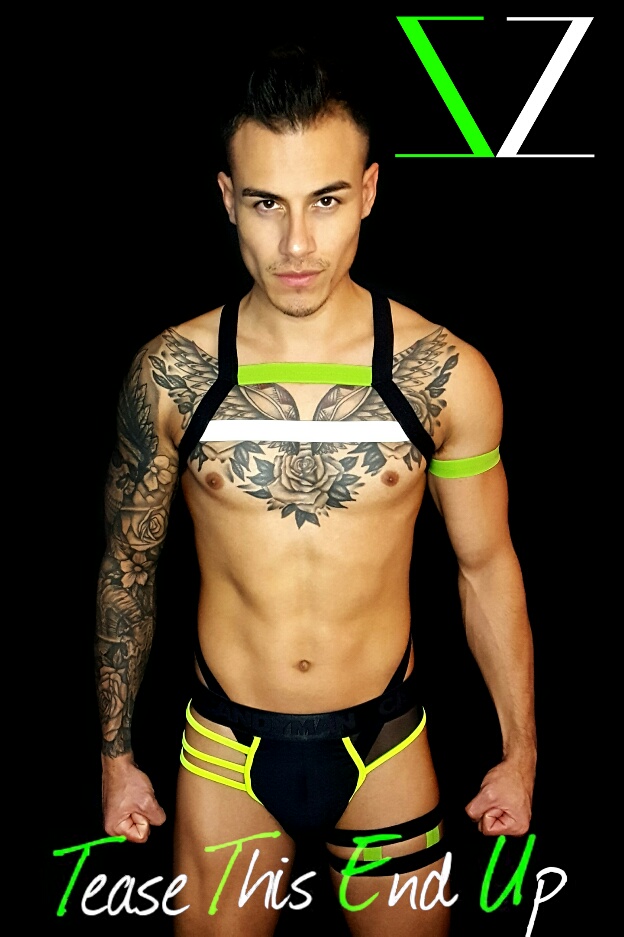 Thin Lime Black White Chest Harness