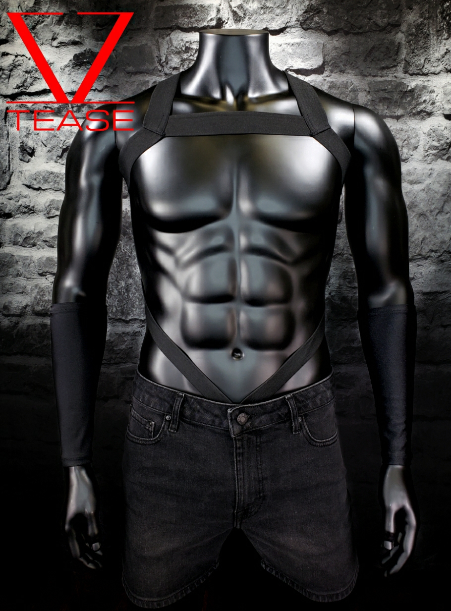 Black Single Strap Men's Body Harness