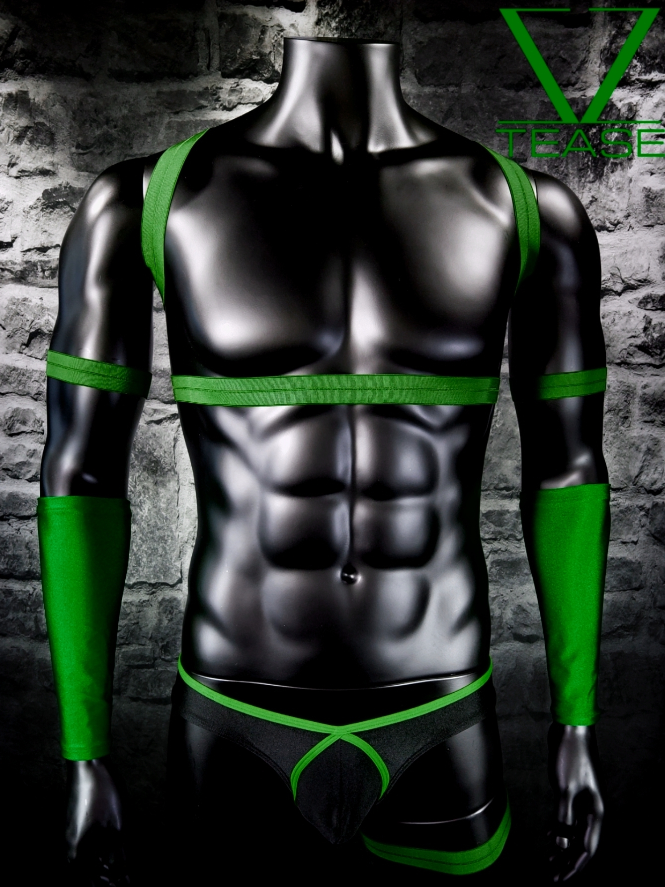 Green Strappy Shoulder Men's Harness