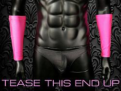 Hot Pink Men's Gauntlets Sleeves