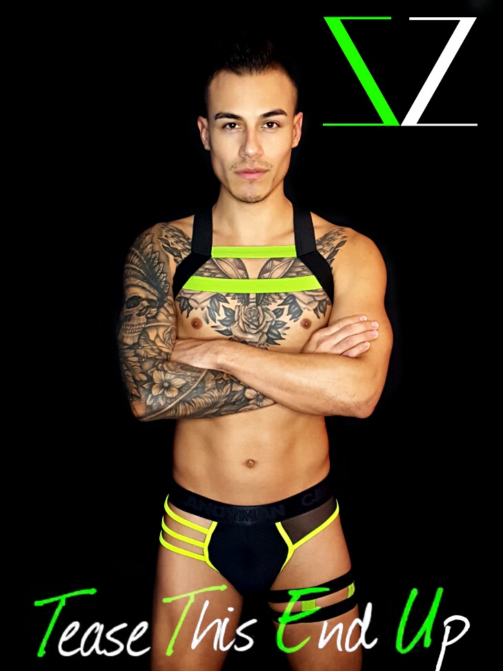 Black with Lime Men's Chest Harness