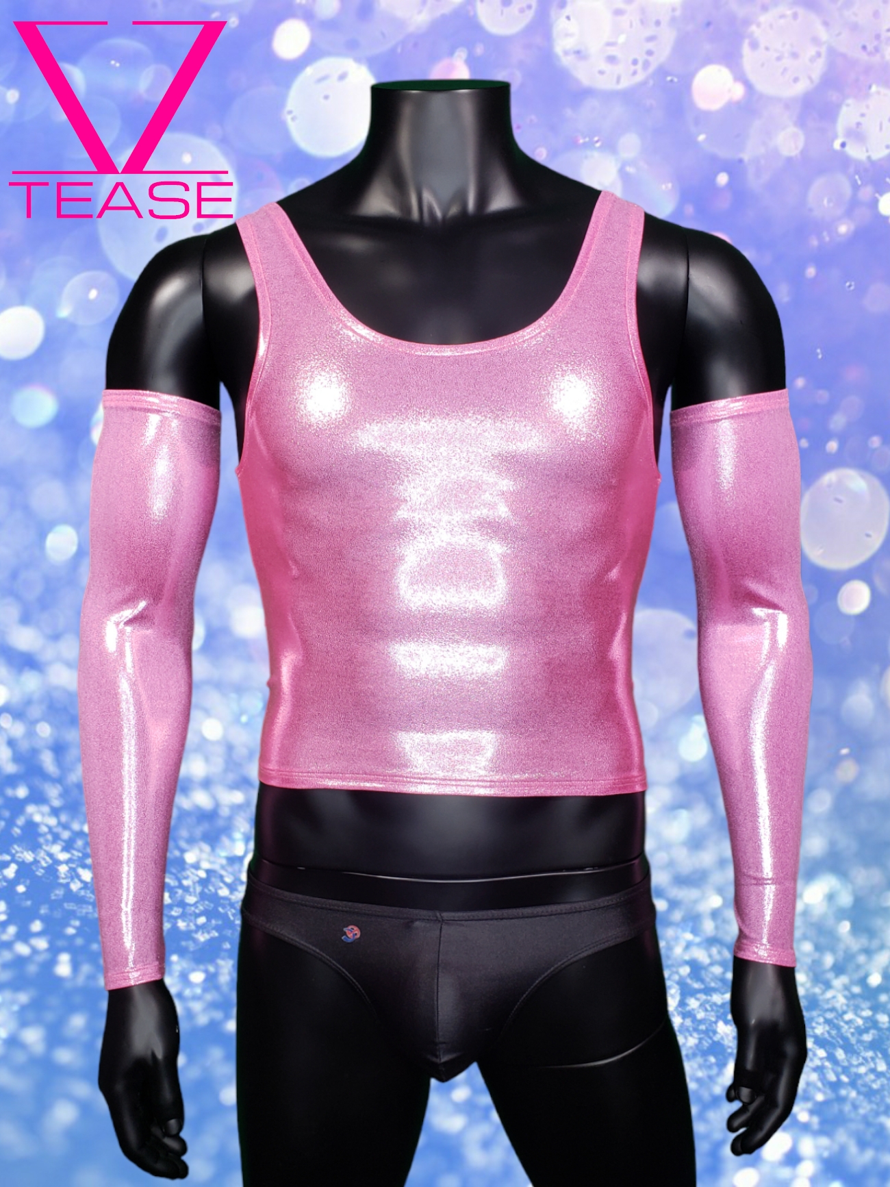 Pink Shimmer Mid Tank Top
