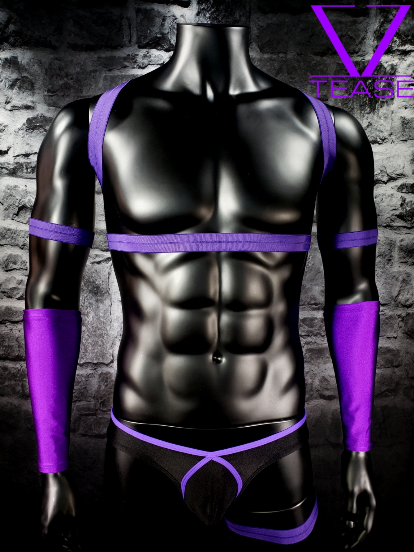 Purple Strappy Shoulder Men's Harness