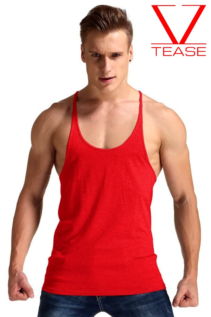 Red Stringer Racerback Muscle Tank Top
