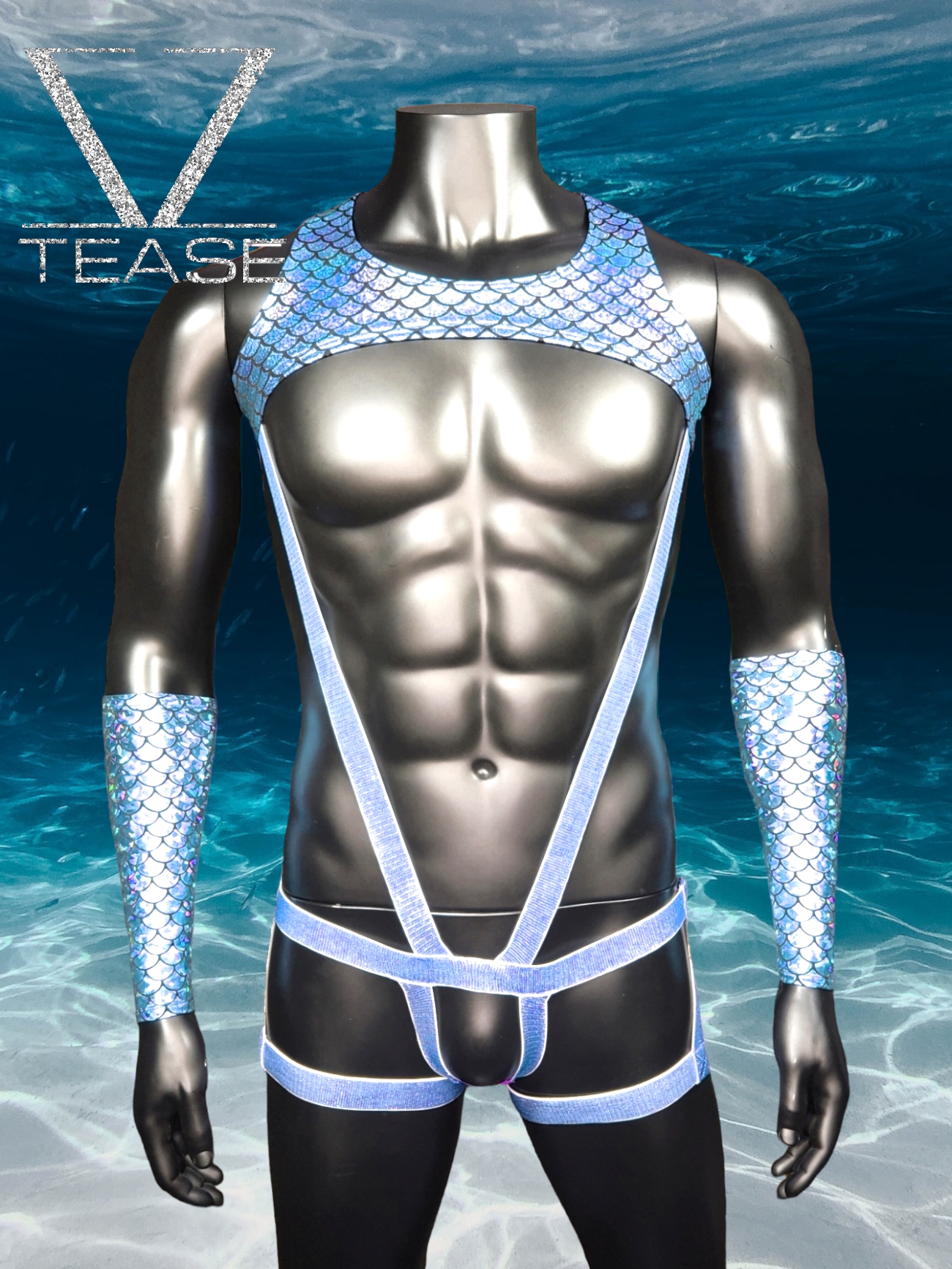 Silver Mermaid Chief Men's Body Harness